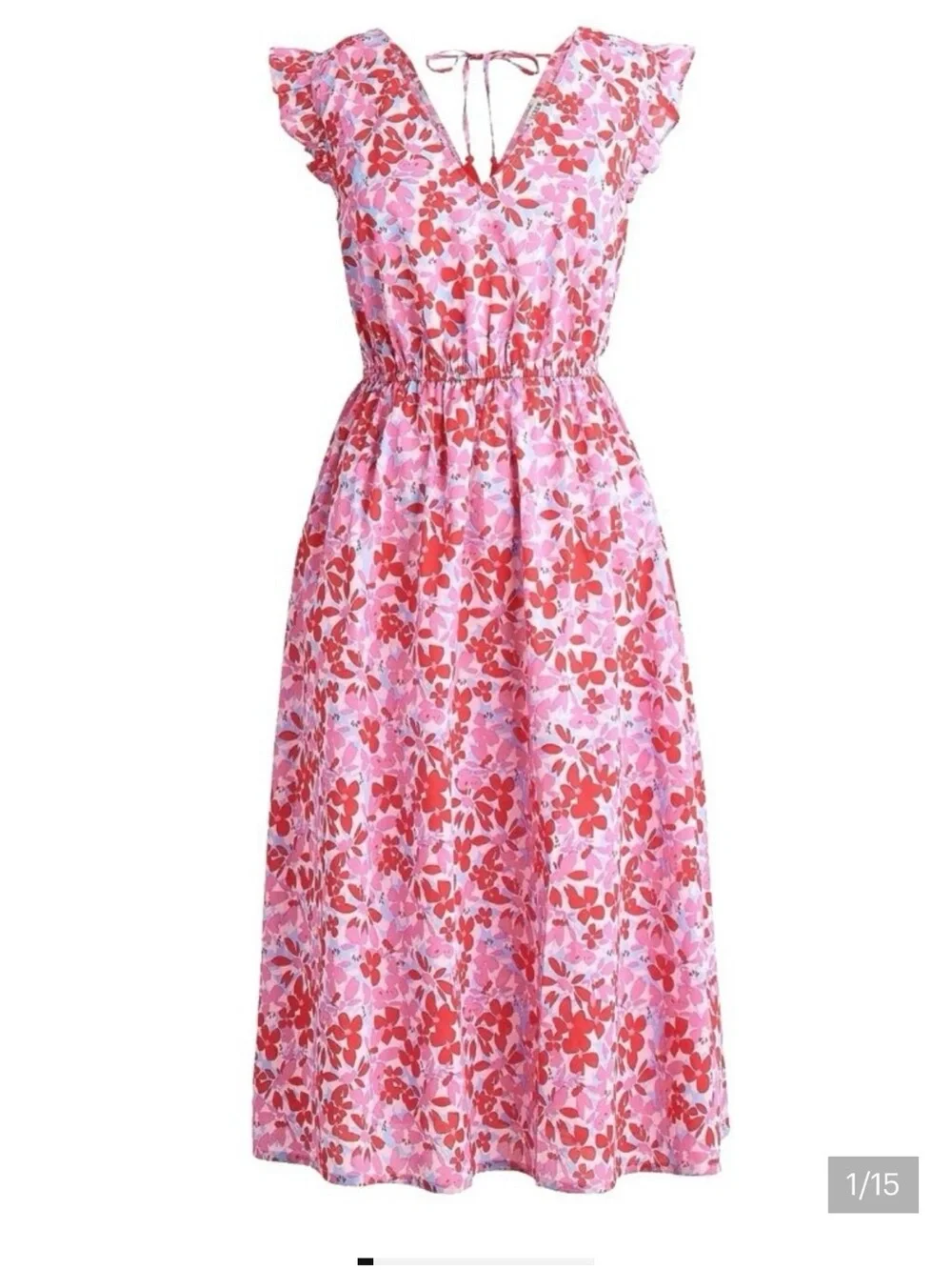 JCREW NWT Midi Tropical Pink dress in XXS
